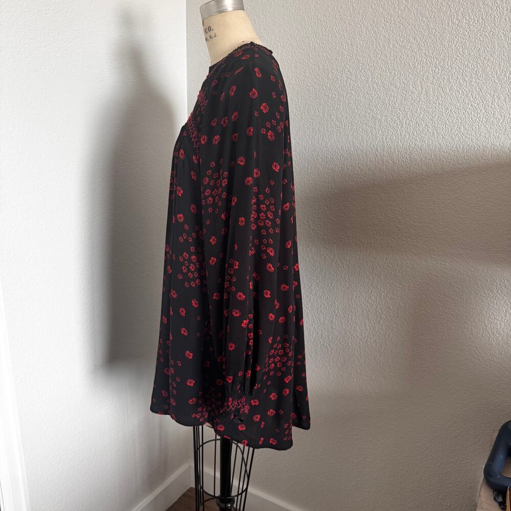 Free People | Smocked Floral Mini Dress, Size Large - Picture 4 of 10